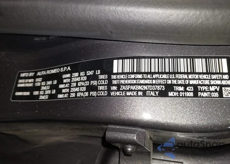 2022 Alfa Romeo Stelvio Veloce Ti Awd из США, поврежденный, VIN ZASPAKBN2N7D37873